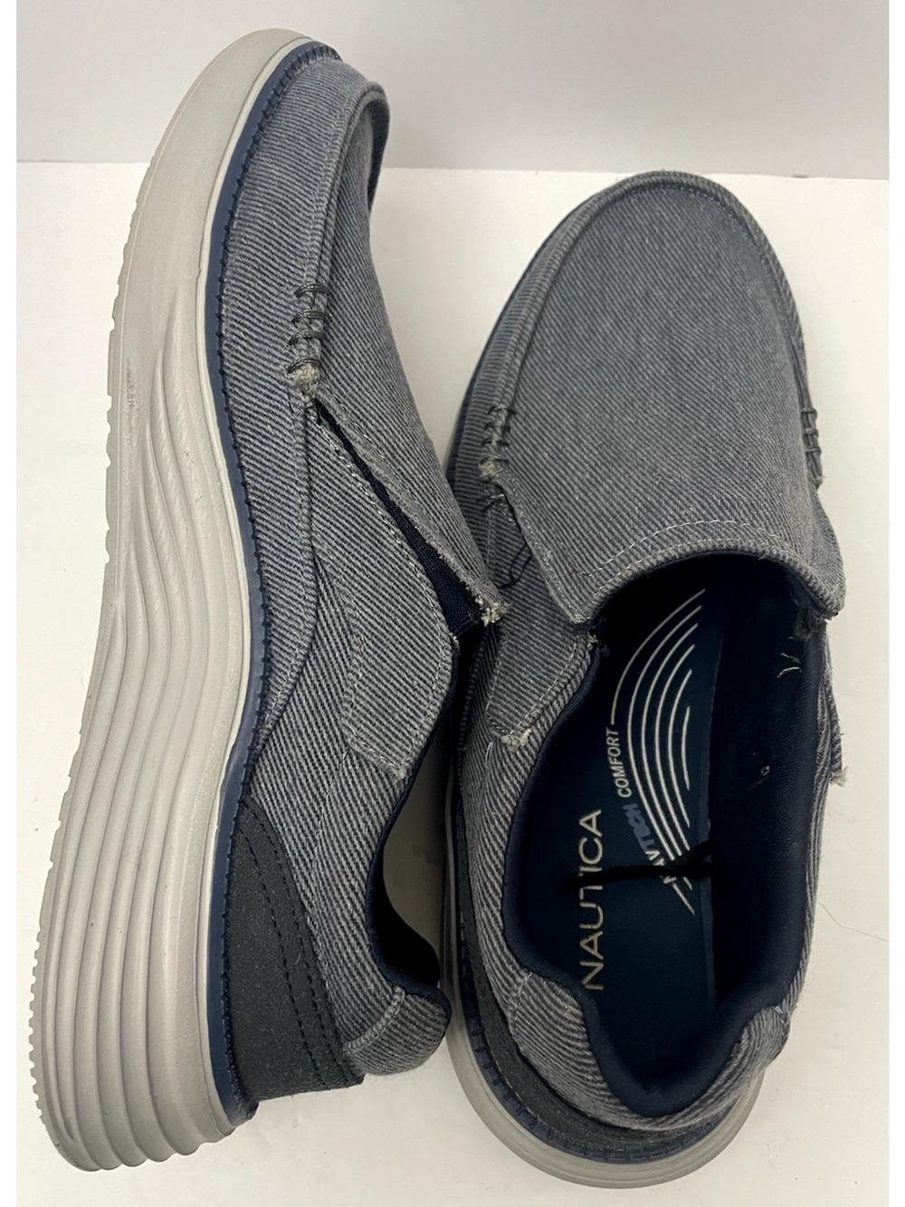 Náutica Navtech Comfort Slip on Gray Men Snickers Size 9